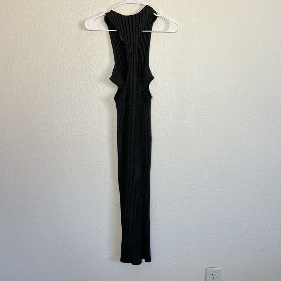 John Elliott Gemini Rib Bandeau Bodycon Midi Tank Dress Grey 1/Small Wool Z16 - Picture 5 of 9
